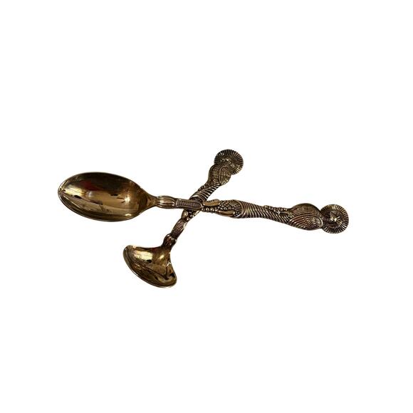 Godinger Silver Plate Thanksgiving Serving Spoon & Ladle Turkey Design EUC - Picture 7 of 7